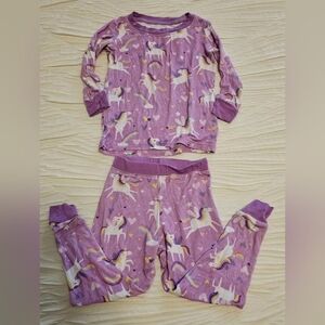 Little Sleepies Unicorn Kids Pajama Set - Lavender